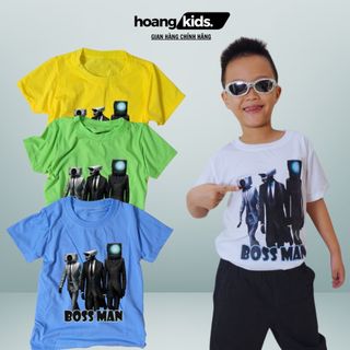Áo thun in hình Skibidi Toilet Speaker Man,TV Man, Cameraman, Bossman Titan Quái Vật Bồn Cầu dành cho bé ( Mẫu SKI03)