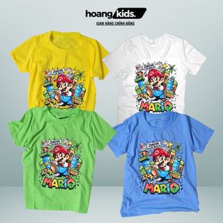  Áo Thun Tay Ngắn In Hình Super Mario Dễ Phối Đồ Thời Trang Cho Bé Trai và Bé gái (Mario1)