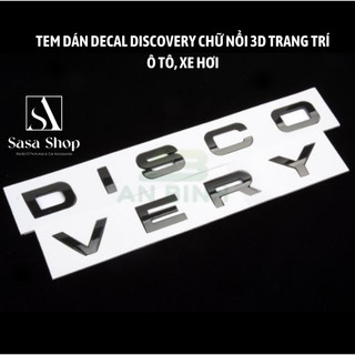 Tem dán discovery chữ nổi 3d trang trí ô tô, xe hơi - decal trang trí ô tô