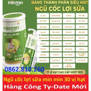 Bột ngũ cốc dinh dưỡng lợi sữa min min 30 vị hạt