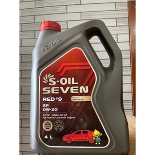 NHỚT S.OIL RED#9 API SN 0W20- 4L