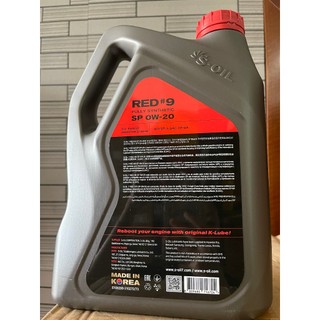 NHỚT S.OIL RED#9 API SN 0W20- 4L