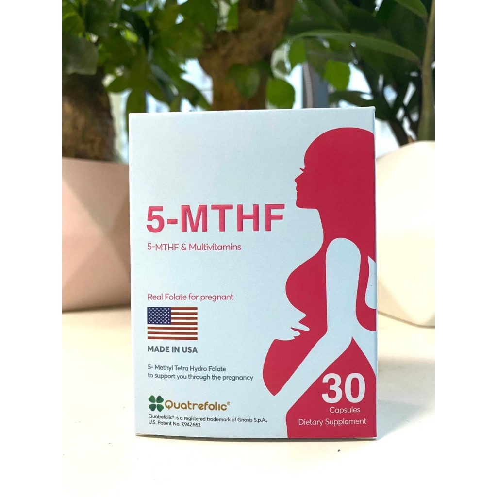 Viên Uống 5-MTHF Bổ Trứng , Tăng Thụ Thai, Hỗ Trợ Mẹ Bầu Giảm Sinh Non (Hộp 30 viên date 06/2026 )