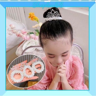 Dây buộc tóc vòng ngọc trai nhân tạo vương niệm cho bé, dây chun buộc tóc vương niệm đính đá❤️ T302