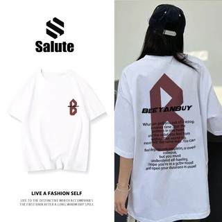 Áo Phông Form Rộng Unisex Salute Áo Thun Trắng Tay Lỡ Nam Nữ Cotton Ngầu Retro in hinh Y0944