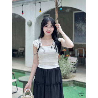 Áo xốp nhún qc đính nơ chibest lad33