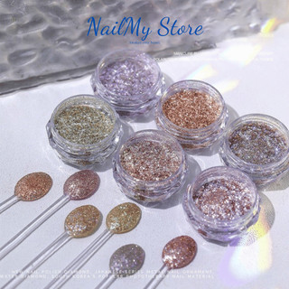 Nhũ rắc khổng tước , nhũ vụn khổng tước trang trí móng, phụ kiện nail
