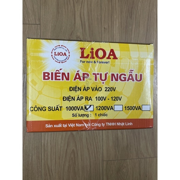 Biến áp tự ngẫu LiOA 1000VA DN010 - Bộ đổi nguồn LiOA 1000VA - Bộ đổi nguồn 220V sang 100V 110V 120V