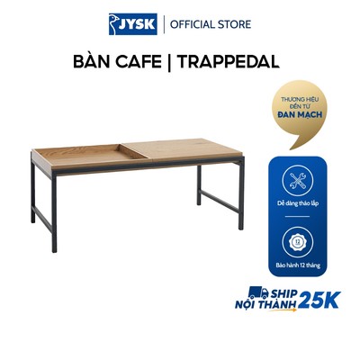 Bàn cafe | JYSK Trappedal | gỗ công nghiệp/kim loại | sồi/đen | R50xD100xC40cm