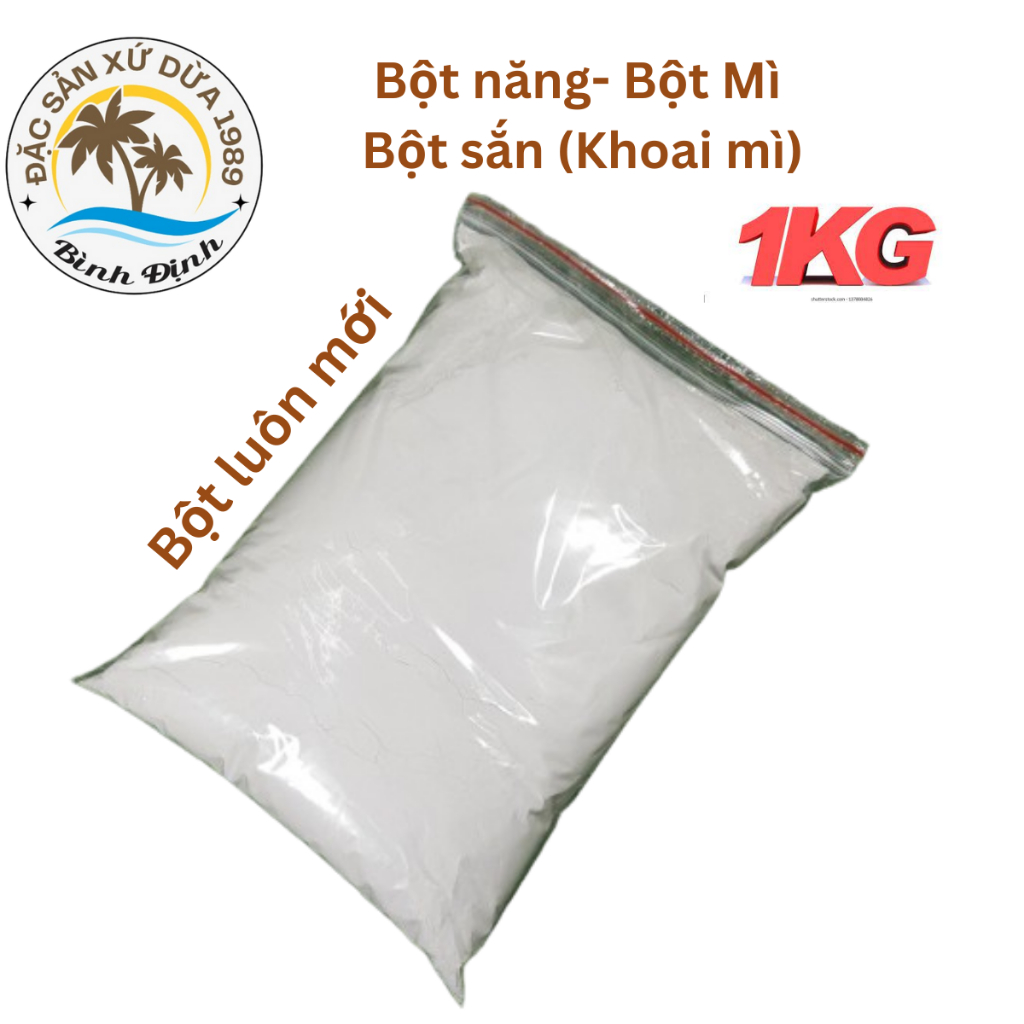 1KG Bột làm bánh bột lọc - Bột năng - Tinh bột sắn (Khoai mì)