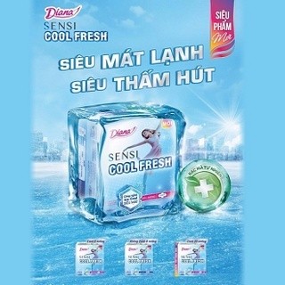 [LOẠI 8 MIẾNG] Băng vệ sinh Diana Sensi Cool Fresh siêu mỏng cánh 23cm (8 miếng)