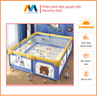  Quây Cũi  nhà bóng VẢI MOMMYKIDS MINH CHÂU  tặng kèm tay vịn 30 bóng nhựa holla 2 tay nắm 