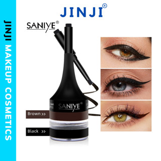  Gel kẻ mắt SANIYE mau khô chống nước gồm 2 màu tiện lợi cho makeup JINJI 