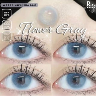 Kính Áp Tròng RUBYEYES Silicone Hydrogel Xám Ánh Xanh Có Độ Cận + Tặng Khay Gương Dụng Cụ BST BEARLENS