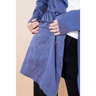 Áo khoác blazer dáng dài cột nơ eo A3439
