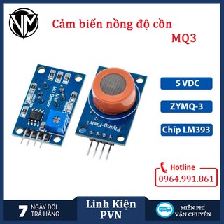 Cảm biến nồng độ cồn mq-3