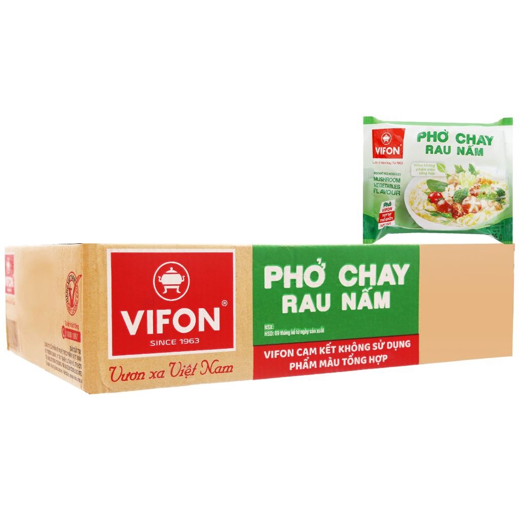 Phở Chay Rau Nấm, Thương Hiệu Vifon, 1 thùng 30 gói