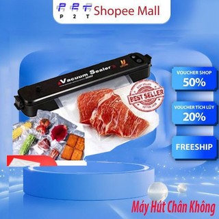 Máy Hút Chân Không P2T Thực Phẩm Kèm Hàn Miệng Túi, Tặng Kèm 10 Túi Hút, Bảo Hành 2 Năm, Dụng Cụ Nhà Bếp