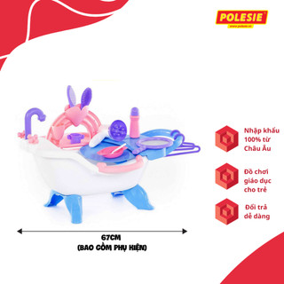 Bộ Đồ Chơi Nhà Tắm Cho Búp Bê Cho Bé Gái Số 2 Polesie 58607 Kích Thích Tinh Thần Sáng Tạo, An Toàn