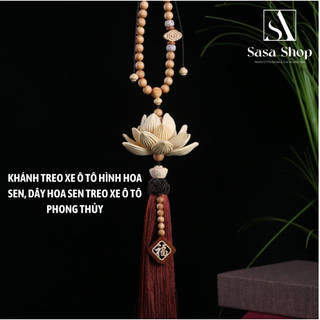 Khánh treo xe ô tô hình hoa sen, dây hoa sen treo xe ô tô phong thủy