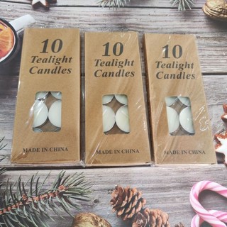 Nến sáp tealight hộp 10 viên dùng trang trí, xông tinh dầu