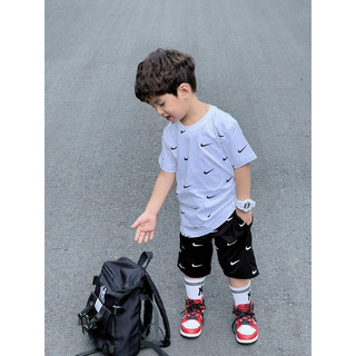 Bộ short mono N IKE đen bé trai