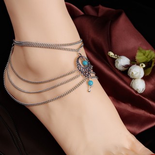 Lắc chân cổ trang vintage thiết kế độc đáo sáng tạo