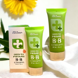 Kem nền bb cream trà xanh mira aroma green tea prime chống nắng spf45