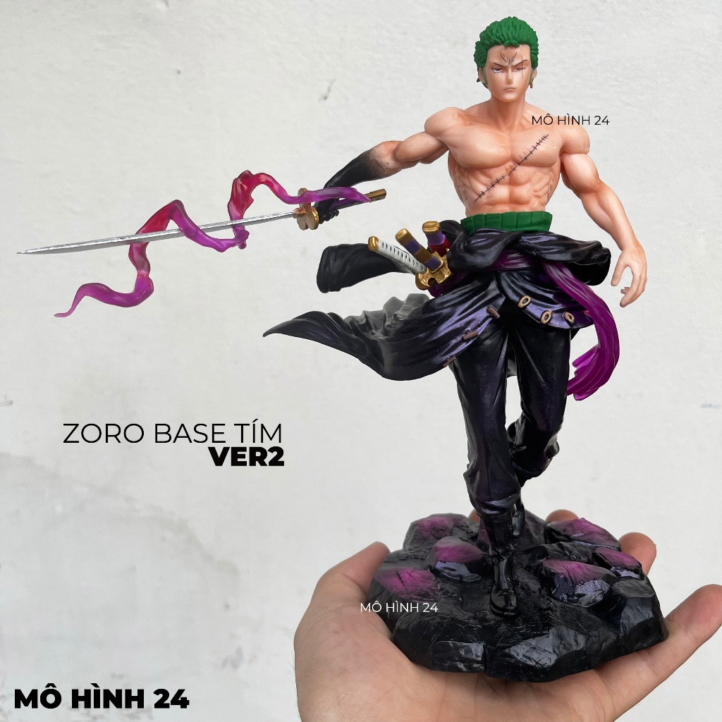 [21CM] Mô hình nhân vật Zoro Base Tím cầm enma có haki figure one piece roronoa zoro sakura mô hình giá xưởng 24group