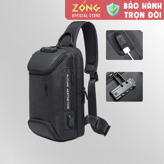  Túi đeo chéo nam khóa số chống trộm cổng sạc USB – BANGE 7082 - ZÓNG® 