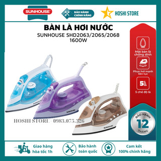 [CHÍNH HÃNG] BÀN ỦI, BÀN LÀ HƠI NƯỚC SUNHOUSE SHD2065, là phẳng quần áo như mới, phù hợp mọi loại vải