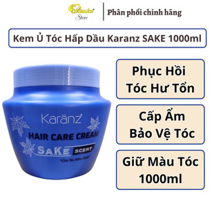 Hấp dầu dưỡng tóc mềm mượt hương sake karanz 1000ml hair care cream sake scent