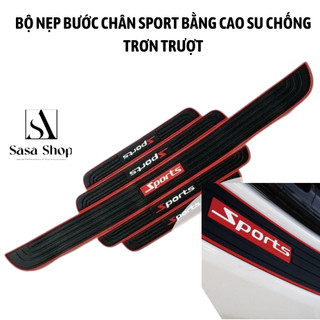 Bộ Nẹp Bước Chân SPORT Bằng Cao Su Chống Trơn Trượt - Miếng Dán Chống Trầy Xước Bậc Cửa Lên Xuống Ô Tô, Cốp Xe Ô Tô