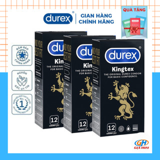 Bộ 3 hộp bao cao su Durex Kingtex - Bó sát, làm cho chàng khoan khái hơn, cuộc yêu lâu hơn