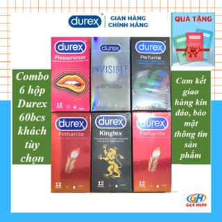 Combo 6 hộp 70 bao cao su Durex tùy chọn phân loại - Đưa bạn đi đến từng cung bậc cảm xúc