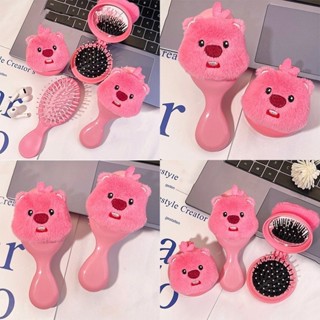  Chải Mát Xa Có Đệm Khí Mềm Mại Nhỏ Gọn Kèm Gương Lược Nhỏ Dễ Thương Cho Bé Gái mini có thể gấp bỏ túi tiện 