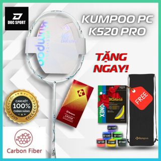 Vợt cầu lông kumpoo k520 pro, căng sẵn 10kg tặng kèm bao đựng và quấn cán-đức sport