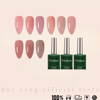 Sơn gel VENDEENI Sơn móng tay gel đen trắng sơn thạch hồng 15ml