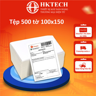   500 tờ  Tệp giấy in vận đơn 500 tờ A6 in đơn shopee in bill vận chuyển khổ 100x150 mm 