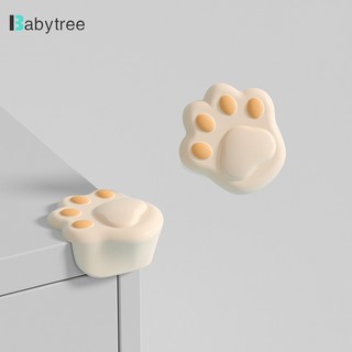 Bịt góc bàn BABYTREE silicon mềm mại giữ an toàn cho bé hình chân mèo dễ thương
