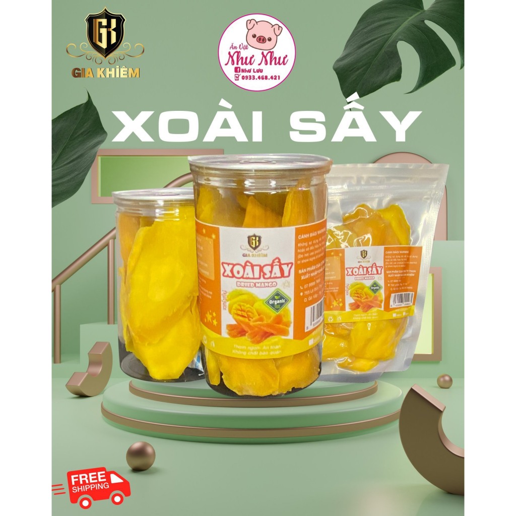350gram Xoài xuất khẩu sấy dẻo tự nhiên chua ngọt (hủ pet)