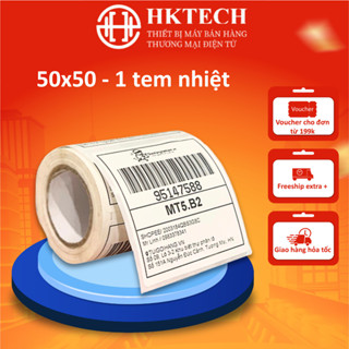 Giấy In Nhiệt 50x50 mm - Tem Vận Chuyển 5x5 cm, cuộn 470 tem