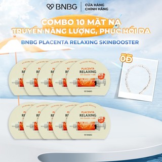 Combo 10 Mặt Nạ Truyền Năng Lượng, Phục Hồi Da BNBG Placenta Relaxing SkinBooster Mask 30mlx10
