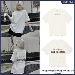 Áo thun local brand cổ tròn Uncle M cotton 100% nam nữ Unisex in lụa trame - Simple 1.0 tee
