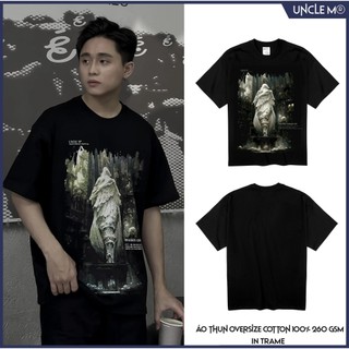 Áo thun local brand cổ tròn Uncle M cotton 100% nam nữ Unisex in lụa trame - Brayden tee