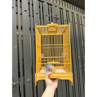  MS14- Lồng chim hút mật ráp sẵn gỗ kiềng bo trụ 24x43cm full phụ kiện áo nậm móc cóng nước 1 cầu  