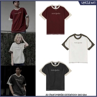 Áo thun local brand cổ tròn Uncle M cotton 100% nam nữ Unisex in lụa trame - UCM tee