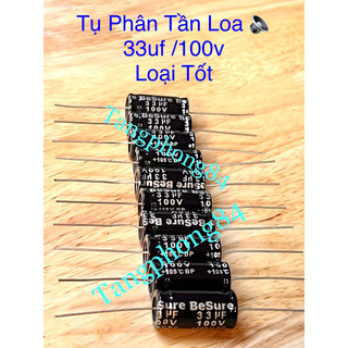 Tụ phân tần loa 33uf-100v loại tốt . giá 10 cái 100k