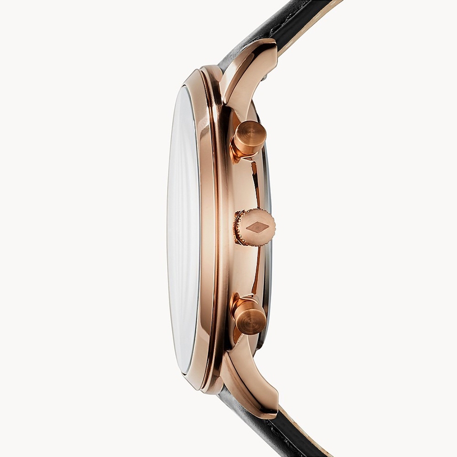 Đồng hồ nam Fossil Neutra Chrono, xem ngày, đếm thời gian, dây da, mặt 44 MM, màu đen, FS5381I