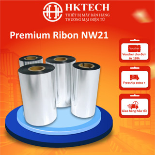  Mực in mã vạch in tem nhãn Wax Premium Ribbon NW21 khổ 110x300m 